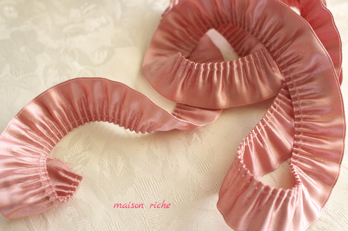 最高級MOKUBA木馬リボン　フリンジ　NO.0497  C:65　ピンク